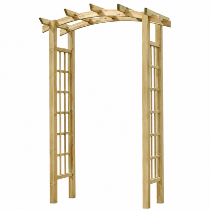 Curved Top Garden Arch with Trellis