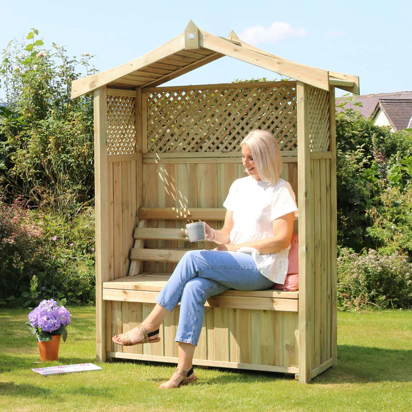 Barcelona Garden Arbour – Storage Box & Trellis