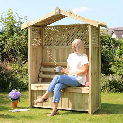 Barcelona Garden Arbour – Storage Box & Trellis