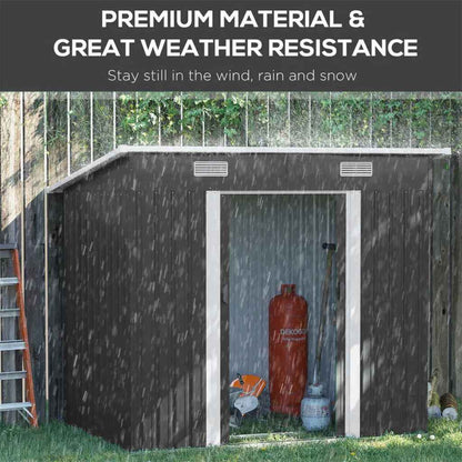 Metal Garden Storage Shed – Charcoal Black 7.81 x 4.3ft