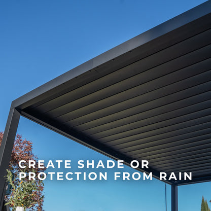 6.0m x 3.0m (20ft x 10ft) Sarasota Steel Louvered Pergola