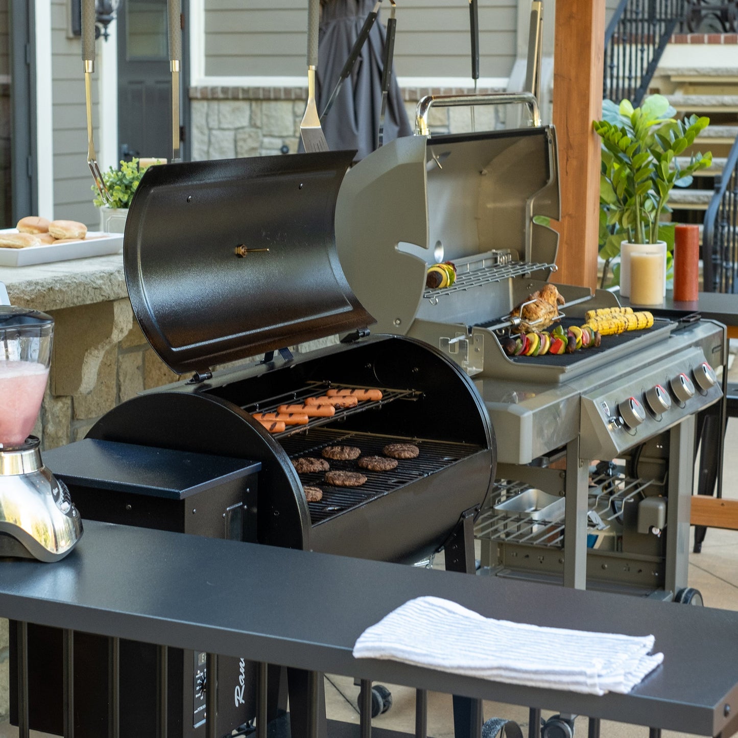 3.9m x 1.9m (13ft x 6ft) Saxony XL Grill/BBQ Gazebo