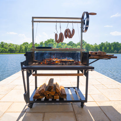 Argentine/Santa Maria Heritage BBQ Grill with Wood Fire and Charcoal Grill