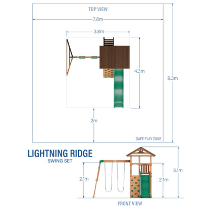 Lightning Ridge Swing Set and Climbing Frame