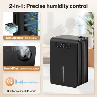 3.2L Dehumidifier – Black with LED Light