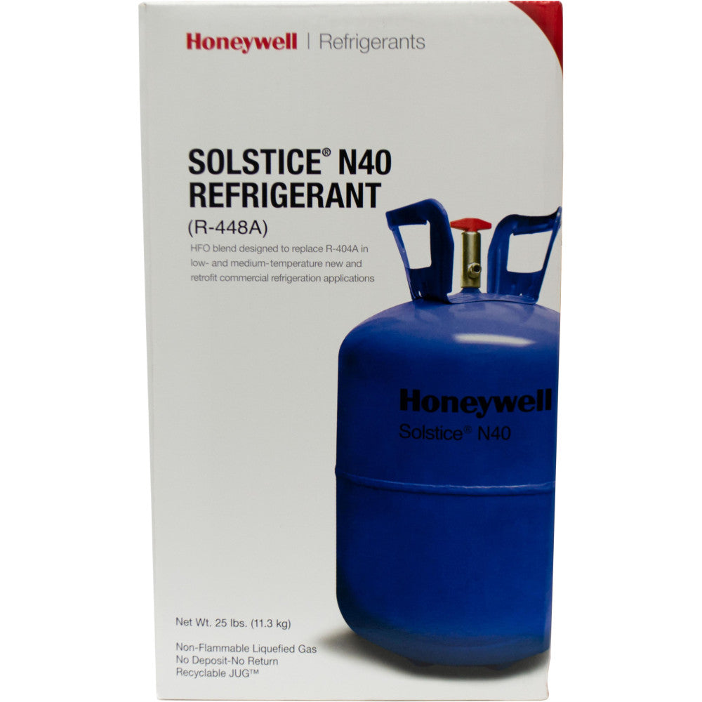 R-448A refrigerant in a 25 lb LBS