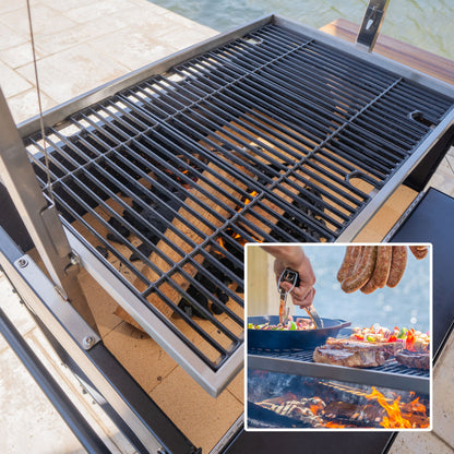 Argentine/Santa Maria Heritage BBQ Grill with Wood Fire and Charcoal Grill