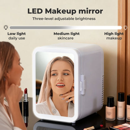 5L Mini Fridge – LED Mirror Light