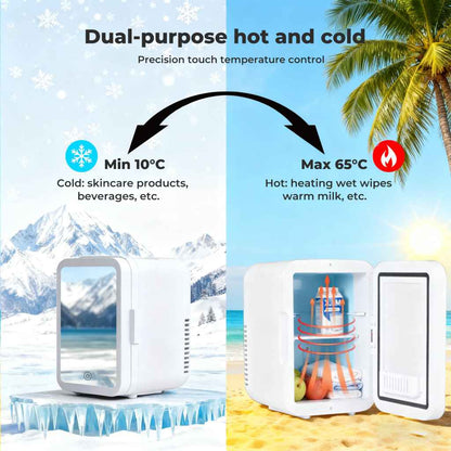 5L Mini Fridge – LED Mirror Light
