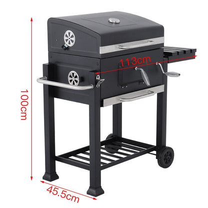 Portable Charcoal BBQ Grill Trolley