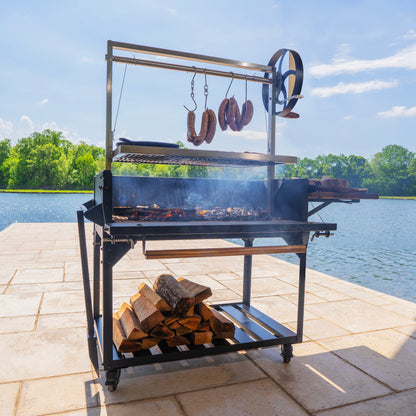 Argentine/Santa Maria Heritage BBQ Grill with Wood Fire and Charcoal Grill