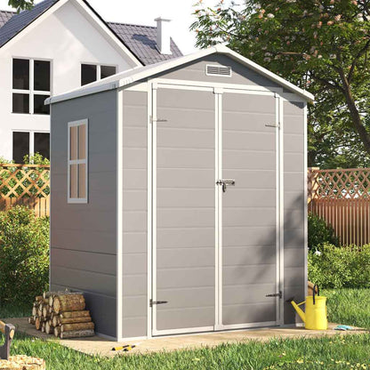 6x4ft Plastic Garden Storage Shed – Lockable Door