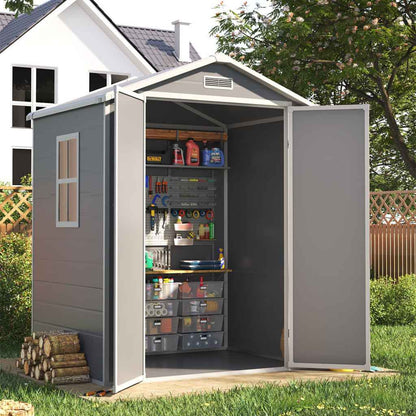 6x4ft Plastic Garden Storage Shed – Lockable Door