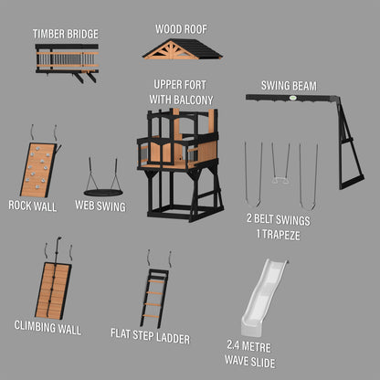 Timber Crossing Swing Set and Climbing Frame