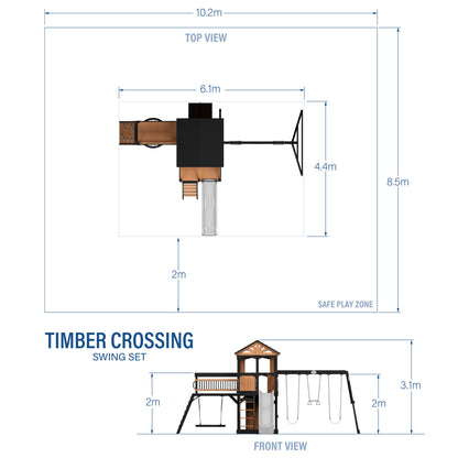 Timber Crossing Swing Set and Climbing Frame